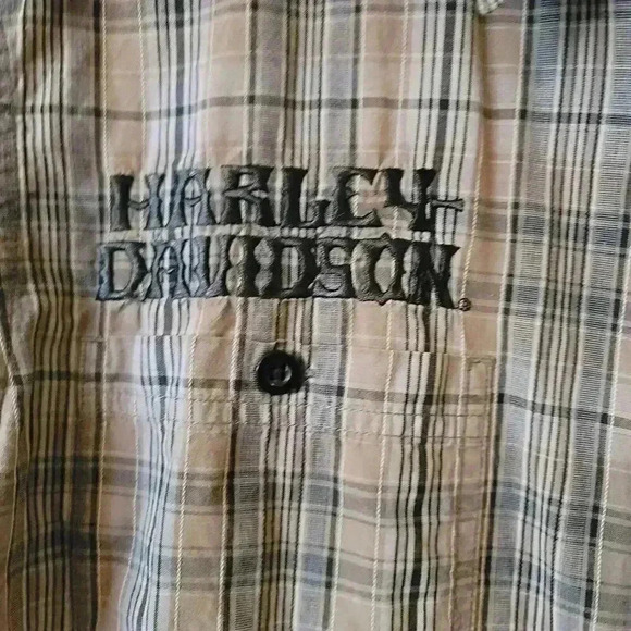 Harley-Davidson Plaid Casual Button Down Shirt - Picture 3 of 9
